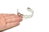 Adjustable Bangle Bracelet, Stainless Steel Flat Bracelet With 2 Holes, Steel Bracelet, Steel Bracelet Bangle (145x13x0.80mm) SMP1805