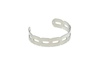 Adjustable Bangle Bracelet, Stainless Steel Flat Bracelet With 2 Holes, Steel Bracelet, Steel Bracelet Bangle (145x13x0.80mm) SMP1805
