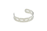 Adjustable Bangle Bracelet, Stainless Steel Flat Bracelet With 2 Holes, Steel Bracelet, Steel Bracelet Bangle (145x13x0.80mm) SMP1805