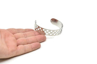 Adjustable Bangle Bracelet, Stainless Steel Flat Bracelet With 2 Holes, Steel Bracelet, Steel Bracelet Bangle (145x13x0.80mm) SMP1801