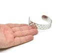 Adjustable Bangle Bracelet, Stainless Steel Flat Bracelet With 2 Holes, Steel Bracelet, Steel Bracelet Bangle (145x13x0.80mm) SMP1801