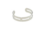 Adjustable Bangle Bracelet, Stainless Steel Flat Bracelet With 2 Holes, Steel Bracelet, Steel Bracelet Bangle (145x13x0.80mm) SMP1810