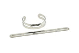 Adjustable Bangle Bracelet, Stainless Steel Flat Bracelet With 2 Holes, Steel Bracelet, Steel Bracelet Bangle (145x13x0.80mm) SMP1810