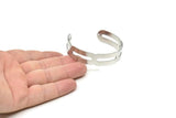 Adjustable Bangle Bracelet, Stainless Steel Flat Bracelet With 2 Holes, Steel Bracelet, Steel Bracelet Bangle (145x13x0.80mm) SMP1810