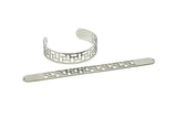 Adjustable Bangle Bracelet, Stainless Steel Flat Bracelet With 2 Holes, Steel Bracelet, Steel Bracelet Bangle (145x13x0.80mm) SMP1811