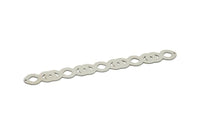 Adjustable Bangle Bracelet, Stainless Steel Flat Bracelet With 2 Holes, Steel Bracelet, Steel Bracelet Bangle (145x17x0.80mm) SMP1807