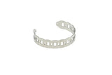 Adjustable Bangle Bracelet, Stainless Steel Flat Bracelet With 2 Holes, Steel Bracelet, Steel Bracelet Bangle (145x12x0.80mm) SMP1809