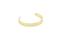 Adjustable Bangle Bracelet, Raw Brass Flat Bracelet With 2 Holes, Raw Brass Bracelet, Brass Bracelet Bangle (145x9x0.80mm) SMP1813