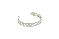 Adjustable Bangle Bracelet, Stainless Steel Flat Bracelet With 2 Holes, Steel Bracelet, Steel Bracelet Bangle (145x9x0.80mm) SMP1813