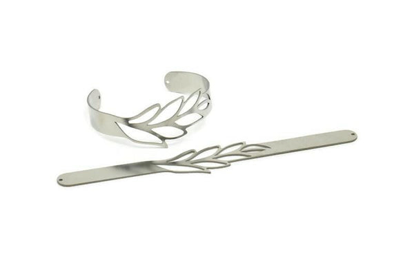 Adjustable Bangle Bracelet, Stainless Steel Flat Bracelet With 2 Holes, Steel Bracelet, Steel Bracelet Bangle (145x23x11x0.80mm) SMP1812