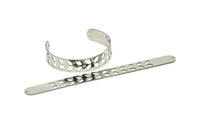 Adjustable Bangle Bracelet, Stainless Steel Flat Bracelet With 2 Holes, Steel Bracelet, Steel Bracelet Bangle (145x13x0.80mm) SMP1882