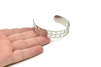 Adjustable Bangle Bracelet, Stainless Steel Flat Bracelet With 2 Holes, Steel Bracelet, Steel Bracelet Bangle (145x13x0.80mm) SMP1882