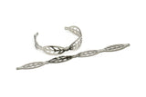 Adjustable Bangle Bracelet, Stainless Steel Flat Bracelet With 2 Holes, Steel Bracelet, Steel Bracelet Bangle (145x13x0.80mm) SMP1889