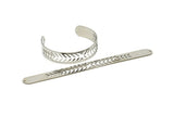 Adjustable Bangle Bracelet, Stainless Steel Flat Bracelet With 2 Holes, Steel Bracelet, Steel Bracelet Bangle (145x13x0.80mm) SMP1881