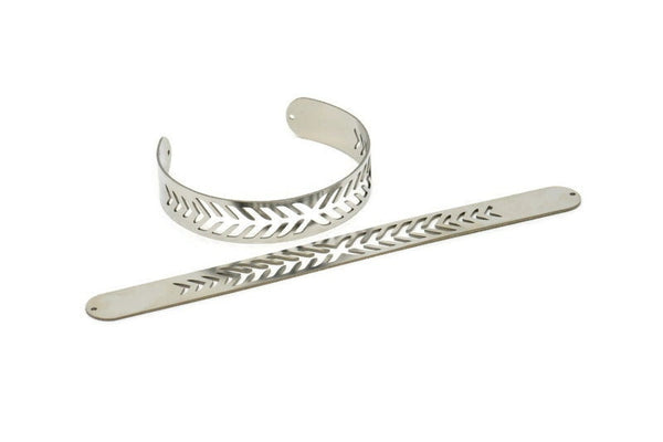 Adjustable Bangle Bracelet, Stainless Steel Flat Bracelet With 2 Holes, Steel Bracelet, Steel Bracelet Bangle (145x13x0.80mm) SMP1881