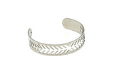 Adjustable Bangle Bracelet, Stainless Steel Flat Bracelet With 2 Holes, Steel Bracelet, Steel Bracelet Bangle (145x13x0.80mm) SMP1881