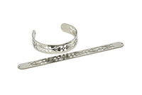 Adjustable Bangle Bracelet, Stainless Steel Flat Bracelet With 2 Holes, Steel Bracelet, Steel Bracelet Bangle (145x13x0.80mm) SMP1885