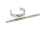Adjustable Bangle Bracelet, Stainless Steel Flat Bracelet With 2 Holes, Steel Bracelet, Steel Bracelet Bangle (145x13x0.80mm) SMP1885