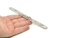 Adjustable Bangle Bracelet, Stainless Steel Flat Bracelet With 2 Holes, Steel Bracelet, Steel Bracelet Bangle (145x13x0.80mm) SMP1885