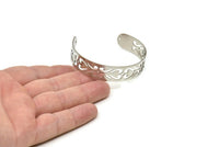 Adjustable Bangle Bracelet, Stainless Steel Flat Bracelet With 2 Holes, Steel Bracelet, Steel Bracelet Bangle (145x13x0.80mm) SMP1885