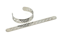 Adjustable Bangle Bracelet, Stainless Steel Flat Bracelet With 2 Holes, Steel Bracelet, Steel Bracelet Bangle (145x13x0.80mm) SMP1776