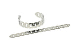 Adjustable Bangle Bracelet, Stainless Steel Flat Bracelet With 2 Holes, Steel Bracelet, Steel Bracelet Bangle (145x13x0.80mm) SMP1894