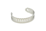 Adjustable Bangle Bracelet, Stainless Steel Flat Bracelet With 2 Holes, Steel Bracelet, Steel Bracelet Bangle (145x13x0.80mm) SMP1893