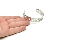 Adjustable Bangle Bracelet, Stainless Steel Flat Bracelet With 2 Holes, Steel Bracelet, Steel Bracelet Bangle (145x13x0.80mm) SMP1893