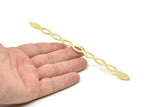Adjustable Bangle Bracelet, Raw Brass Flat Bracelet With 2 Holes, Raw Brass Bracelet, Brass Bracelet Bangle (145x10x0.80mm) SMP1892
