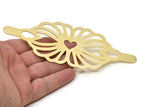 Brass Bracelet Heart, Raw Brass Flat Bracelet With 2 Holes, Raw Brass Heart Bangle, Bracelet Bangle (145x52x0.80mm) SMP1779