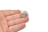 Steel Diamond Charm, Stainless Steel Infinity Shaped Charms With 1 Loop, Pendant Findings (38x24x0.80mm) SMP1817