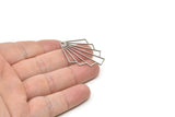 Steel Geometric Charm, Stainless Steel Charms With 1 Hole, Pendant Findings (38x27.5x0.80mm) SMP1823