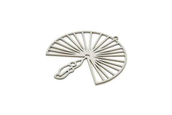 Steel Balloon Charm, Stainless Steel Balloon Charms With 1 Loop, Findings (42x39x0.80mm) SMP1814