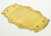 Retro Jewelry Blank, Huge Raw Brass Stamping Blank (91x63x0.80mm) Brs 905p C106