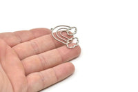 Steel Rainbow Charm, Stainless Steel Cloudy Rainbow Shaped Charms With 1 Loop, Pendant Charms, Earring Findings (34x32x0.80mm) SMP1826