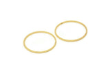 28mm Circle Connectors, 6 Gold Plated Brass Circle Connectors (28x1x1mm) BS 1090