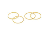 28mm Circle Connectors, 6 Gold Plated Brass Circle Connectors (28x1x1mm) BS 1090
