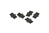 Siyah Etnik Charm, 2 Halkalı 50 Oksitlenmiş Siyah Pirinç Etnik Motifli Charm, Küpe Charm'ları, Bağlantı Parçaları (11x7x0,60 mm) A4091