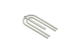 Steel Fringed Charm, Stainless Steel Fringe Shaped Charms With 1 Hole, Findings (33x15x0.80mm) SMP1851