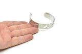 Adjustable Bangle Bracelet, Stainless Steel Flat Bracelet With 2 Holes, Steel Bracelet, Steel Bracelet Bangle (145x13x0.80mm) SMP1789