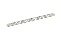 Adjustable Bangle Bracelet, Stainless Steel Flat Bracelet With 2 Holes, Steel Bracelet, Steel Bracelet Bangle (145x13x0.80mm) SMP1788