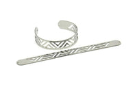 Adjustable Bangle Bracelet, Stainless Steel Flat Bracelet With 2 Holes, Steel Bracelet, Steel Bracelet Bangle (145x13x0.80mm) SMP1788