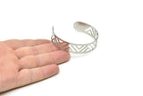 Adjustable Bangle Bracelet, Stainless Steel Flat Bracelet With 2 Holes, Steel Bracelet, Steel Bracelet Bangle (145x13x0.80mm) SMP1788