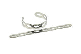 Adjustable Bangle Bracelet, Stainless Steel Flat Bracelet With 2 Holes, Steel Bracelet, Steel Bracelet Bangle (145x13x0.80mm) SMP1786
