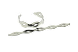 Adjustable Bangle Bracelet, Stainless Steel Flat Bracelet With 2 Holes, Steel Bracelet, Steel Bracelet Bangle (145x13x0.80mm) SMP1787