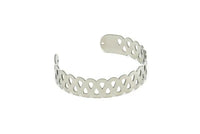 Adjustable Bangle Bracelet, Stainless Steel Flat Bracelet With 2 Holes, Steel Bracelet, Steel Bracelet Bangle (145x13x0.80mm) SMP1782