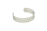 Adjustable Bangle Bracelet, Stainless Steel Flat Bracelet With 2 Holes, Steel Bracelet, Steel Bracelet Bangle (145x13x0.80mm) SMP1782