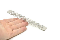 Adjustable Bangle Bracelet, Stainless Steel Flat Bracelet With 2 Holes, Steel Bracelet, Steel Bracelet Bangle (145x21x0.80mm) SMP1785