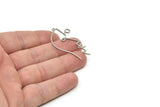 Steel Face Charm, Stainless Steel Face Pendants With 1 Loop, Face Earrings (42x24x0.80mm) SMP1869