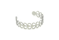 Adjustable Bangle Bracelet, Stainless Steel Flat Bracelet With 2 Holes, Steel Bracelet, Steel Bracelet Bangle (145x15x0.80mm) SMP1796